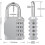 Combination Padlock Number Locker Combination Padlock 4 Digit Gym Combination Lock Silver 4