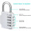 Combination Padlock Number Locker Combination Padlock 4 Digit Gym Combination Lock Silver 3