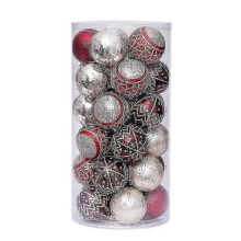 60mmdelicate Color Theme Glittering Christmas Tree Pendants Decorative Hanging - 30 Pieces