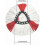 (4 Pack) Mop Heads Compatible with Vileda 2 In 1 Turbo Mop, Replacement Head, Microfiber, Red, White 2