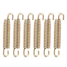 6pcs Stainless Steel Muffler Exhaust Pipe Spring Hooks for Motorcycle Scooter Atv Gold