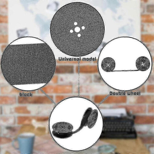 4 Pack Typewriter Ribbon Twin Spool Typewriter Ribbon Ink Twin Spool Ink Replacement Part for Most 1