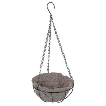 For Black Growers Hanging Basket Planter with Chain, Flower Plant Pot for Home Garden Balcony Decoration, 8inch