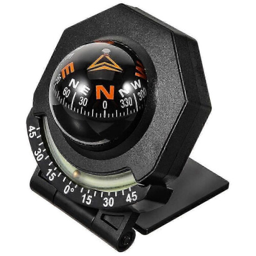 Car Compass Ball Shaped Variable Navigation Dashboard Car Compass Direction Pointing Guide for Car Boat Cycling Hiking