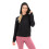 (M) Women's Full-Zip Honeycomb Textured Jacket - Black 1