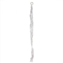 105cm Woven Cotton Rope Plant Pot Holder Legs Hanging Rope Baskets Net Pocket(Lron Ring)