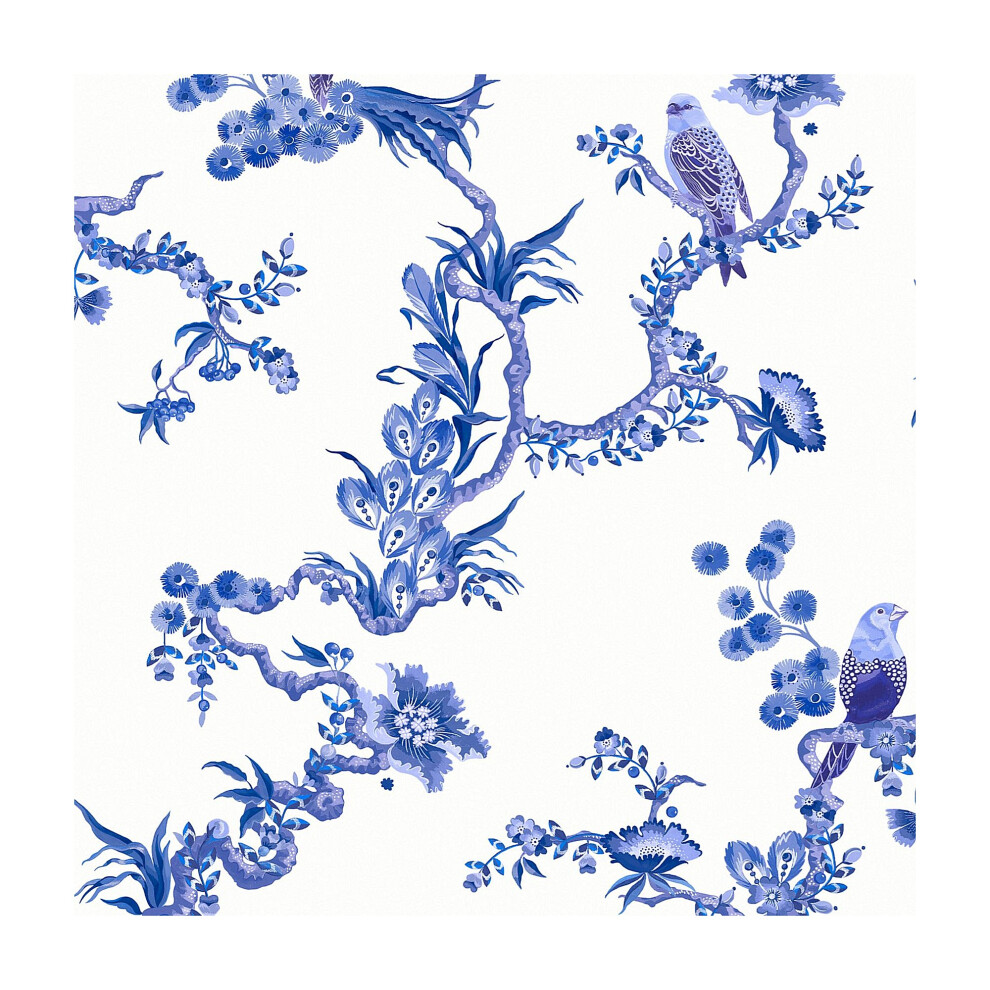 Cath Kidston Blue Birds & Berries Wallpaper