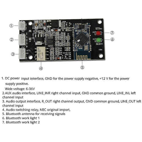 QCC3005 Bluetooth Audio Receiver Board QCC3005 Bluetooth5.0 Amplifers Bluetooth Module Lossless for 2
