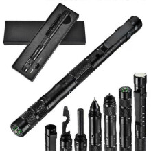 tactic EINNENFFER, 16 cm, 46 g, Multifction, Capete inclu, , Corp anti-ecare pentru stilou, Design ergonomic, Portabil, Negru