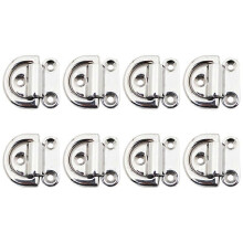 D-Ring Deck Pad Eye Tiedown Cleats for Yacht Motorboat Truck Mirror Polished Ship Parts 4Pcs
