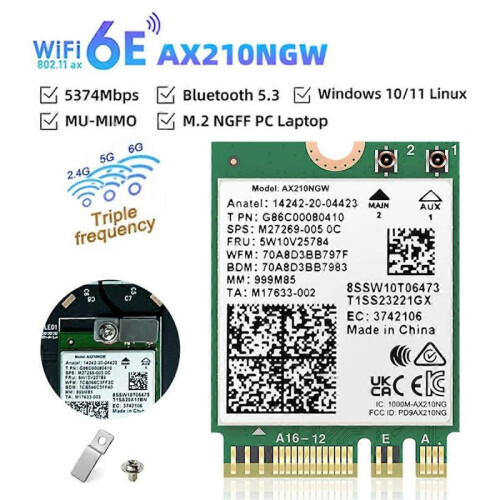 WiFi 6E AX210 Bluetooth 5.3 M.2 Wireless Network Card 2