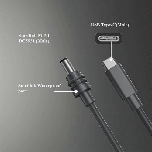 For Space-X Mini USBC to D Cable Waterproof Overload Short Circuit Protection MINI Type-C to DC Cabl 1