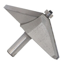 60 Degree Woodworking Horse Nose Line Cutter Carving Machine Woodworking Milling Cutter with Bearing Trimming Cutter Type Gong Cutter 1/2 Shank