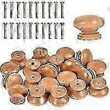 20pcs Wooden Door Handle Set, Furniture Knobs for Kitchen Cabinets and Cupboards, Round Pull Knobs for Cabinet Drawers and Storage Boxes