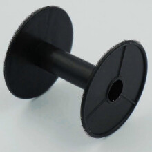 20 Pcs - Empty Plastic Wire Spools Bobbins Round Ends for Various Size Cord Ribbon (black) Black Banmo