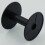 20 Pcs - Empty Plastic Wire Spools Bobbins Round Ends for Various Size Cord Ribbon (black) Black Banmo 1