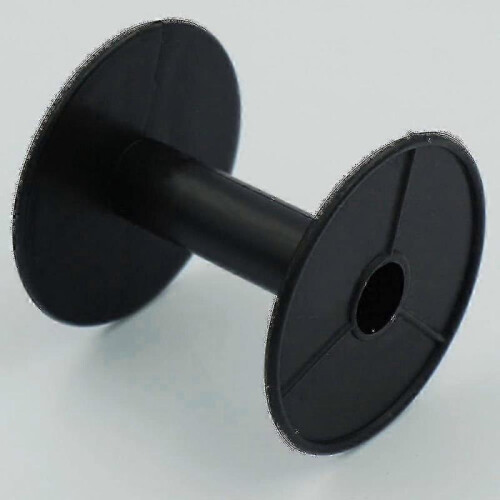 20 Pcs - Empty Plastic Wire Spools Bobbins Round Ends for Various Size Cord Ribbon (black) Black Banmo
