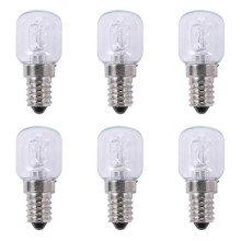 6X E14 High Temperature Bulb 500 Degrees 25W Halogen Bubble Oven Bulb E14 250V 25W Quartz Bulb