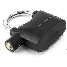 Alarm Lock - Black Alarm Anti-theft Security Padlock Waterproof Alarm Lock
