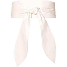(White) Women Wide Waist Belt Soft Leather Tied Wide Belt Bow Tie Waistband Sash Dress Belt Stylish Wrap Belt