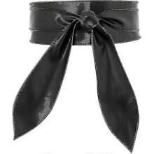 (Black) Women Wide Waist Belt Soft Leather Tied Wide Belt Bow Tie Waistband Sash Dress Belt Stylish Wrap Belt