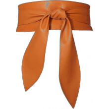 (Brown) Women Wide Waist Belt Soft Leather Tied Wide Belt Bow Tie Waistband Sash Dress Belt Stylish Wrap Belt