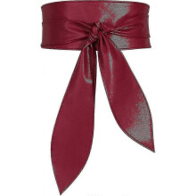 (Dark red) Women Wide Waist Belt Soft Leather Tied Wide Belt Bow Tie Waistband Sash Dress Belt Stylish Wrap Belt