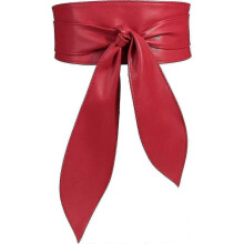 (Brige) Women Wide Waist Belt Soft Leather Tied Wide Belt Bow Tie Waistband Sash Dress Belt Stylish Wrap Belt