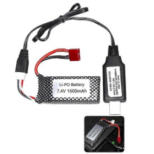 7.4V 1600mAh Lipo Battery 1:10 Scale RC Cars Quadcopter for XLH 9125 Buggy Car