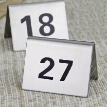 25 Pcs Stainless Steel Table Numbers Stable Base Multipurpose Number Sign for Restaurant Hotel Cafe Bar