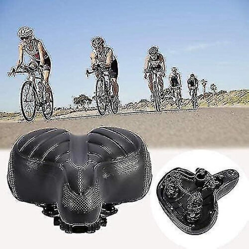 Comfortable Bicycle Saddle, Ergonomic Saddle with Dual Spring Shock Absorber Ball 1