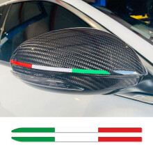 2pcs Car Rearview Mirror Italy Style Sticker Auto Accessories for Alfa Romeo Giulia 147 156 159 Mito Stelvio Sportiva Giulietta
