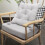 Coussin de chaise 40x40 cm Gaze de coton avec pompons Nuage 2