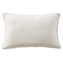 Coussin avec passepoil 40x60 cm Gaze de Coton Quadri Naturel