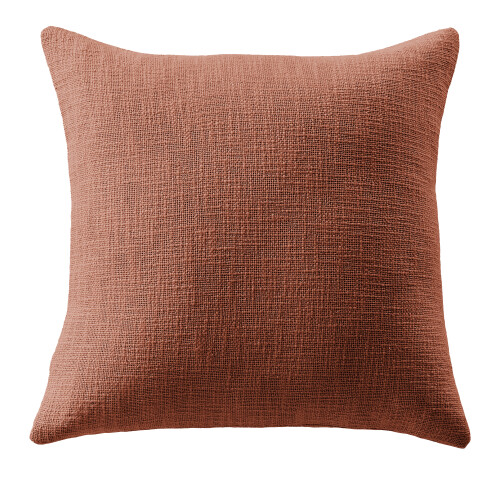 Coussin 45x45 cm Coton Terracotta