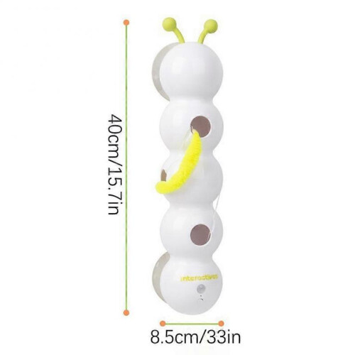 Interactive Caterpillars Cat Toy Battery Powered Boredom Busters for Cat Dog 2
