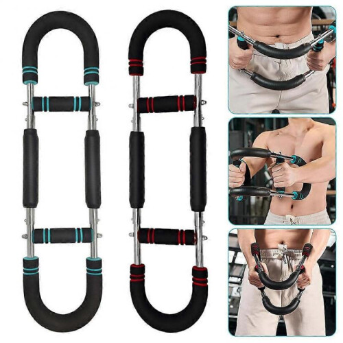 (Blue 40KG)Arm Exerciser Multifunctional Household U-shaped Arm Exerciser Workout Accessories 2
