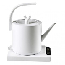 (Mechanical, White) Intelligent Thermostatic Kettle 1L Stainless Steel Electric Tea and Coffee Kettle 7 Temperature Adjustment