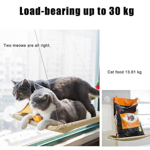 Window Mounted Pet Bed Suction Cup Hanging Sunshine Hammock Perch Cushion for Cat 1