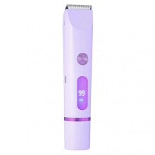 (Purple) 2-in-1 Bikini Trimmer for Women, Dual Head Electric Razor Painless Hair Removal, Wet/Dry Lady Shaver