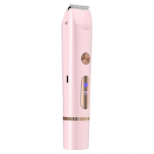 (Pink) 2-in-1 Bikini Trimmer for Women, Dual Head Electric Razor Painless Hair Removal, Wet/Dry Lady Shaver