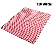 (200cm*200cm,Red and white)Picnic Mat Thickened Soft Blanket for Outdoor Folding Blanket Camping Beach Picnic Mat