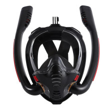 (M, Black) Full Face Snorkeling Mask for Adult HD Panoramic View Swimming Mask for Snorkeling Diving