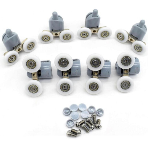 8 Pack Double Shower Door Rollers 23Mm Diameter Bathroom Replacement Parts