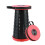 (Black)Small Portable Folding Stool Telescopic Convenient Durable Stools for Indoor Outdoor 4