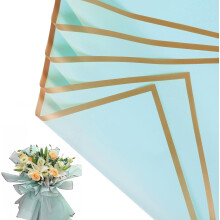 20 Stück blaues Blumenpapier - wasserfestes Geschenkpapier für elegante Blumensträuße & Bouquet-Verpackung mit perfekter Bindequalität