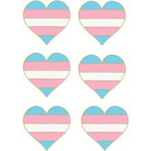 6 Transgender Pride Brosche - Regenbogen Herz-Anstecknadeln für Jacken, Taschen & Mützen - Pride Month Flagge Pins aus Metall