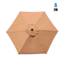 (A, Khaki) Outdoor umbrella Replacement Waterproof and UV Protective Umbrella Cloth Suitable for Garden Courtyard Patio