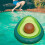 Inflatable Avocado Pool Float with Fun Float Ball Air Mattress for Kids Adults 4