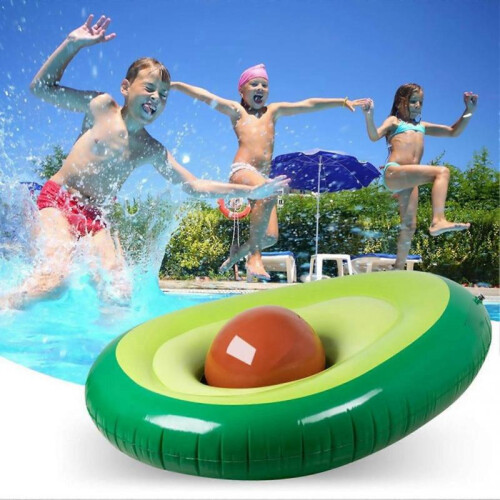 Inflatable Avocado Pool Float with Fun Float Ball Air Mattress for Kids Adults 1